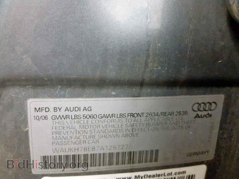 2007 Audi A4 (VIN WAUKH78E87A125727) — фото 10 из 10