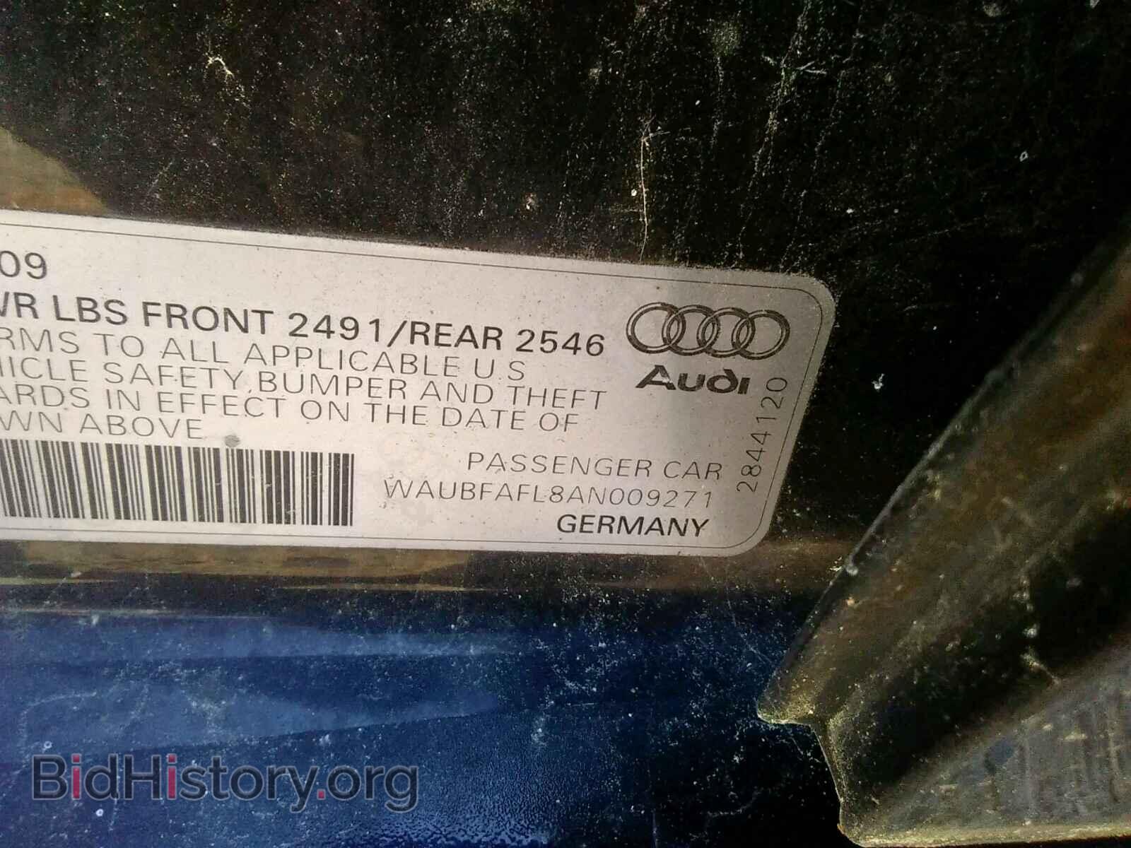2010 AUDI A4 - VIN: WAUBFAFL8AN009271 - Фото 10