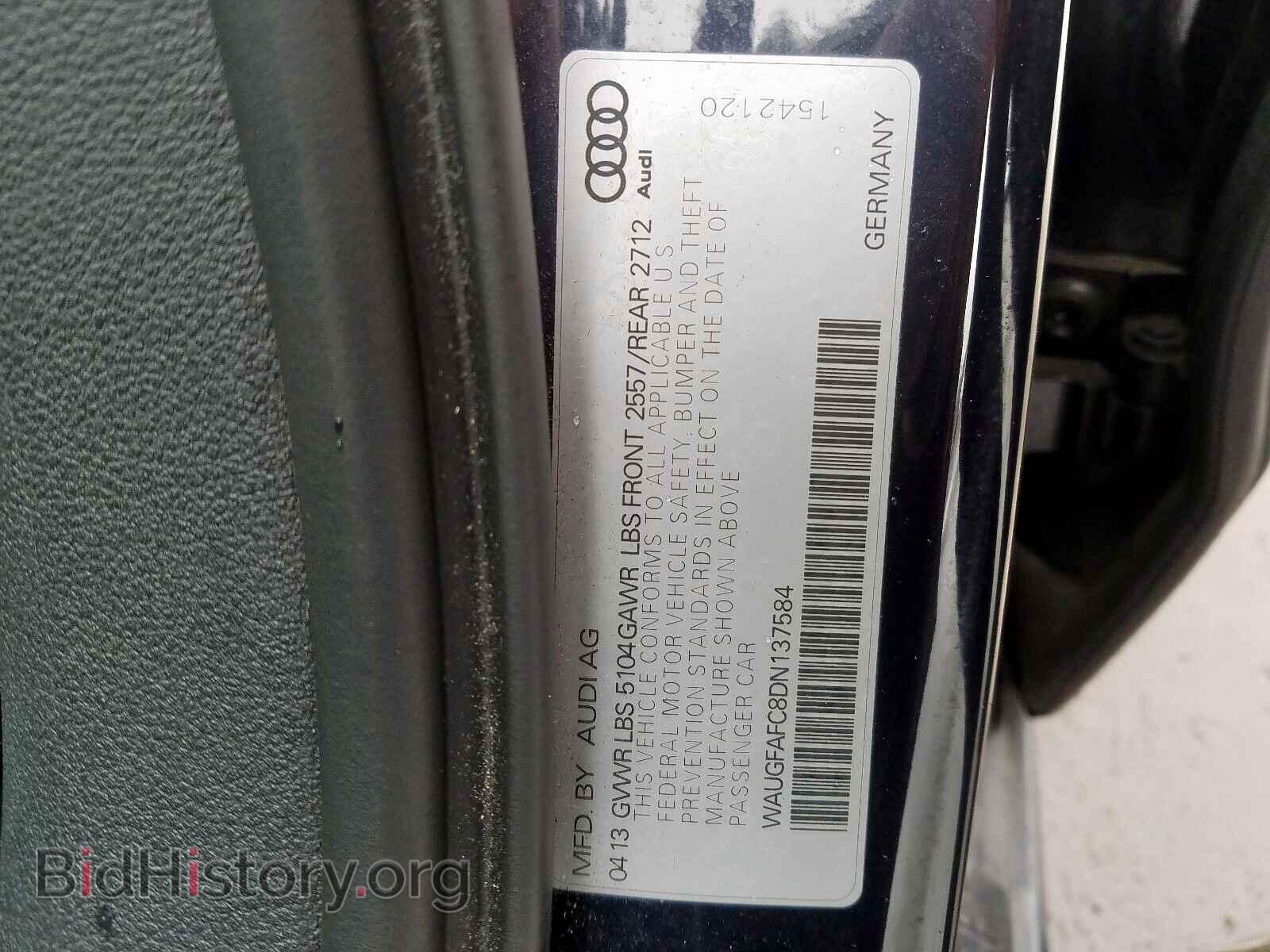 2013 AUDI A6 - VIN: WAUGFAFC8DN137584 - Photo 10