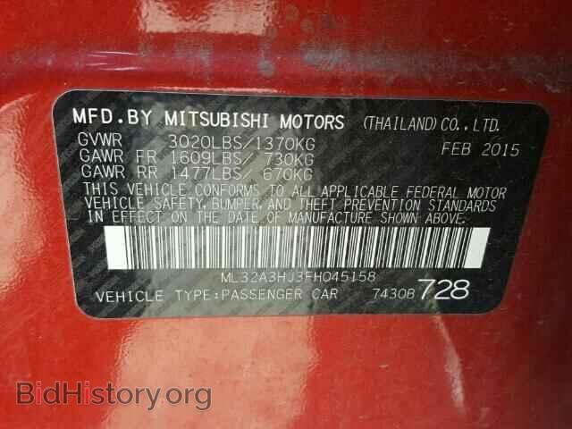 2015 MITSUBISHI MIRAGE - VIN: ML32A3HJ3FH045158 - Фото 10