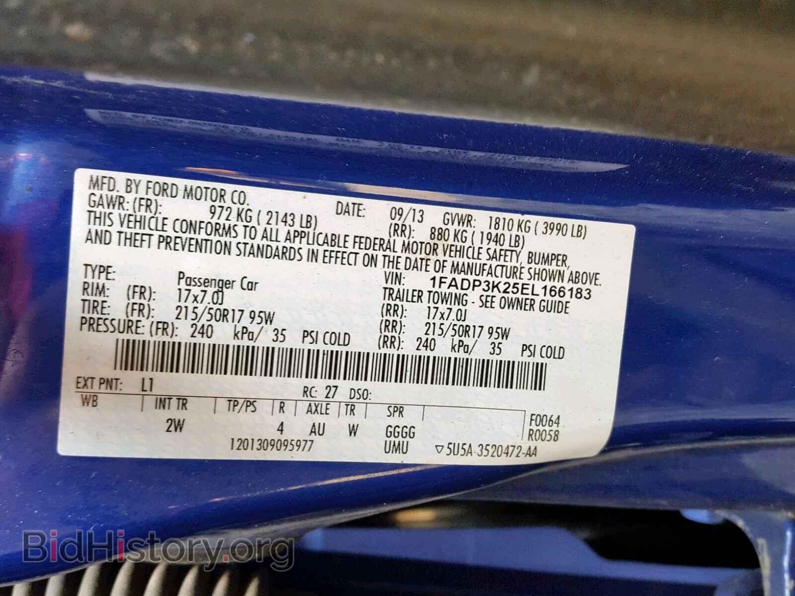 2014 FORD FOCUS SE - VIN: 1FADP3K25EL166183 - Фото 10