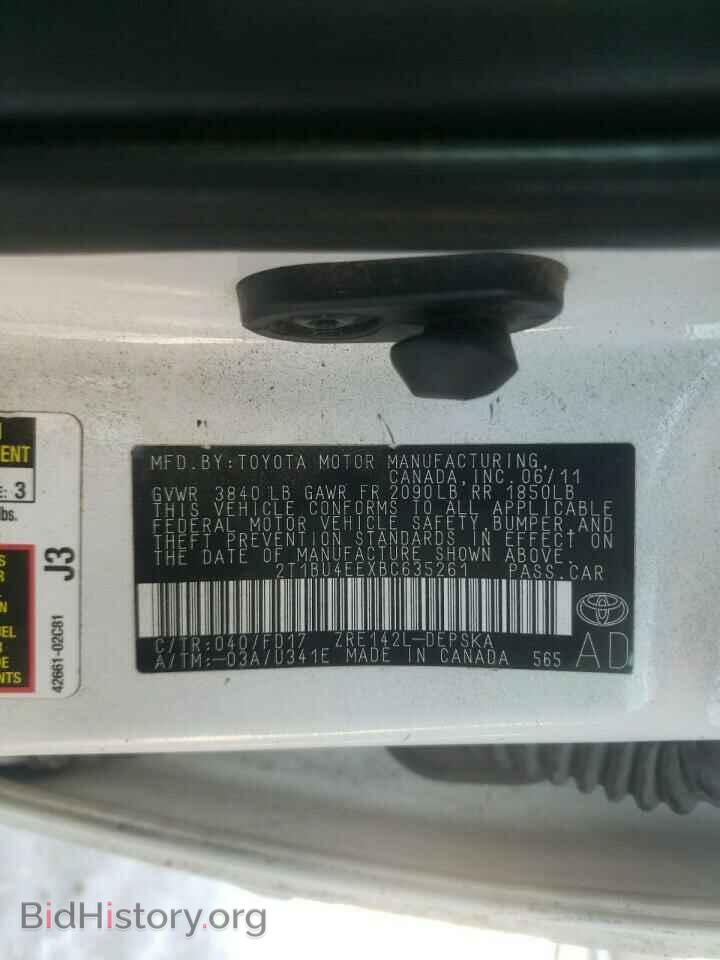2011 TOYOTA COROLLA - VIN: 2T1BU4EEXBC635261 - Photo 10