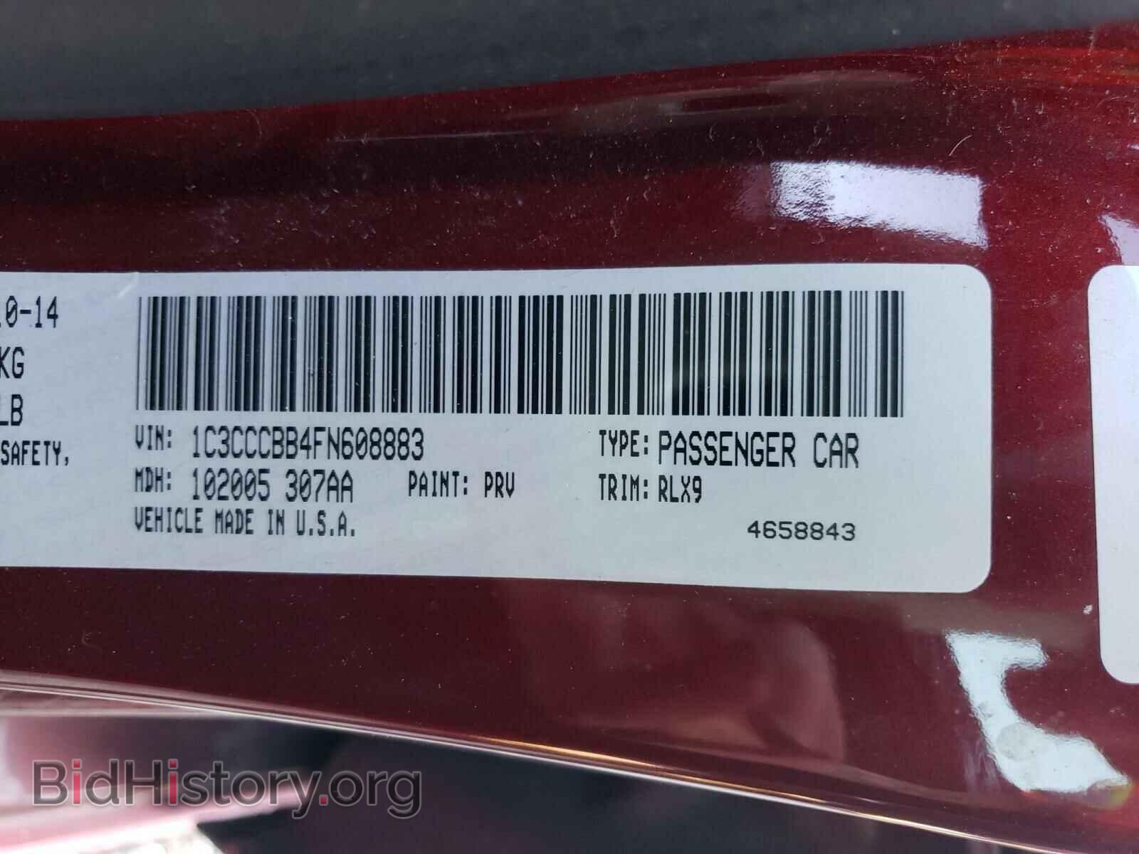 2015 CHRYSLER 200 - VIN: 1C3CCCBB4FN608883 - Photo 10