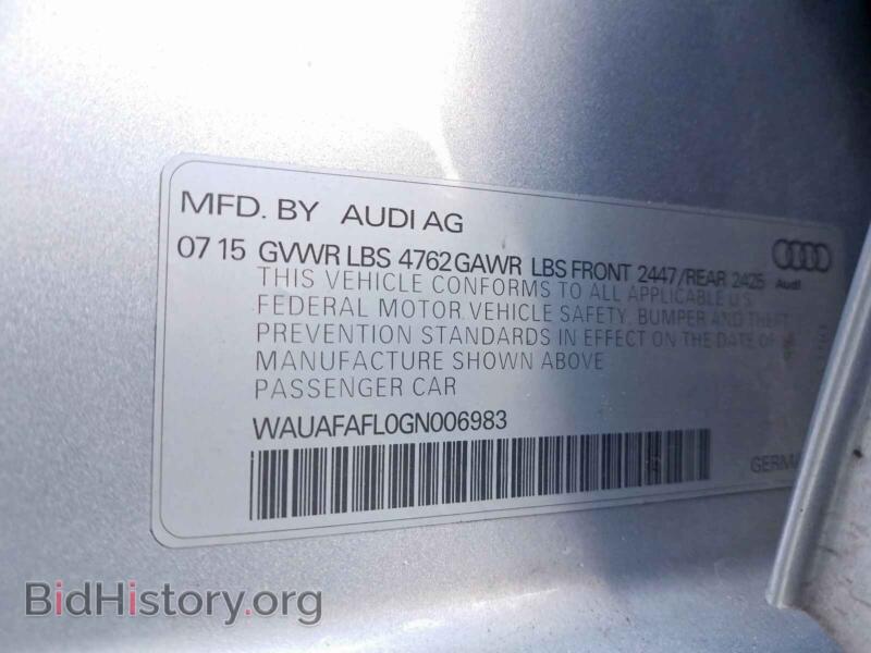2016 Audi A4 (VIN WAUAFAFL0GN006983) — photo 10 of 10