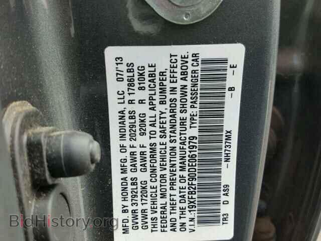 2013 HONDA CIVIC - VIN: 19XFB2F90DE061979 - Фото 10