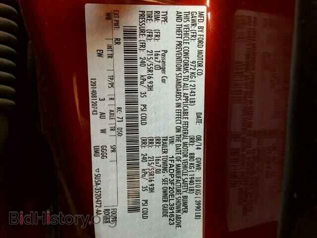 2014 FORD FOCUS - VIN: 1FADP3F20EL391623 - Photo 9
