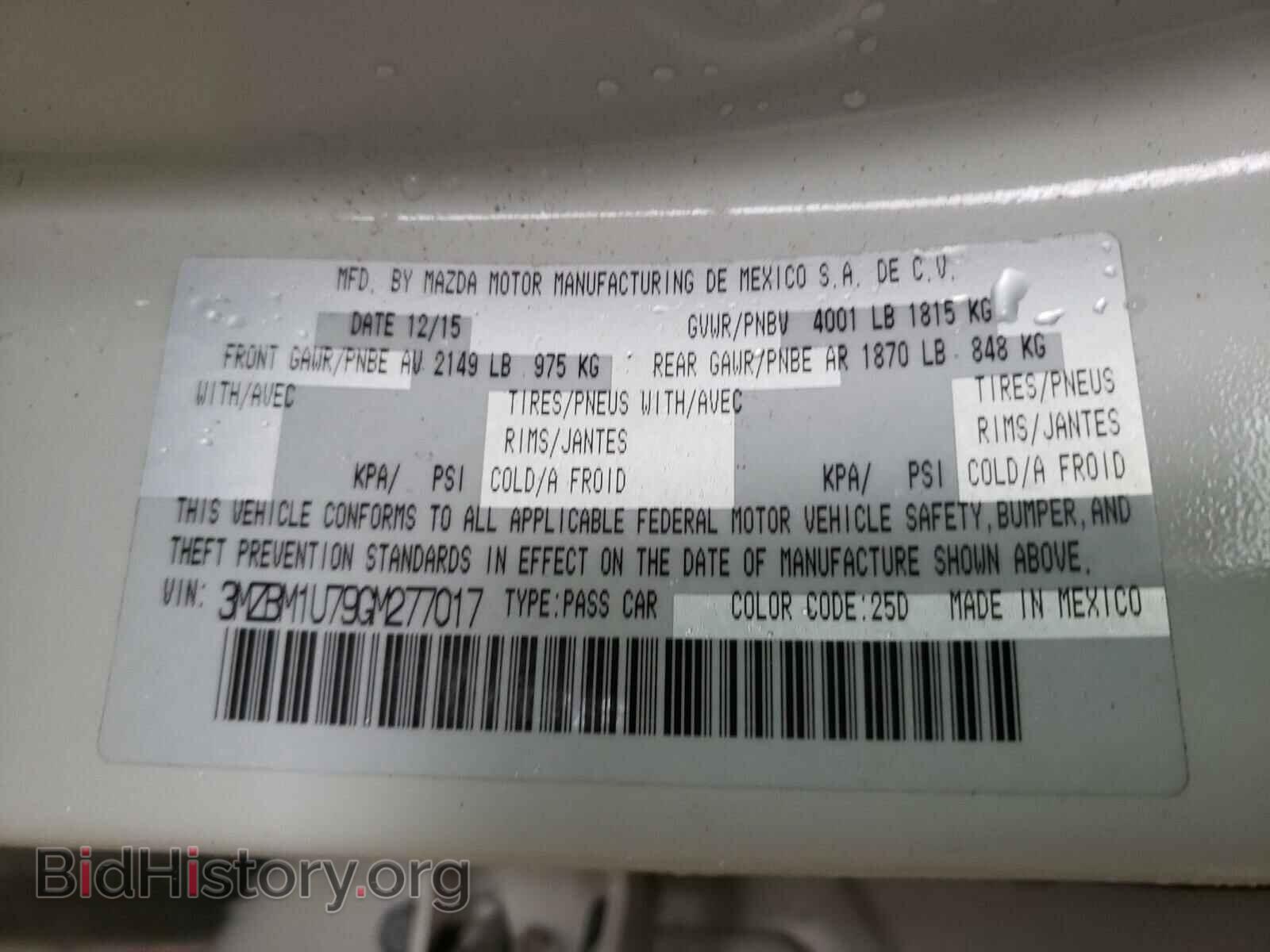 2016 MAZDA 3 - VIN: 3MZBM1U79GM277017 - Фото 10