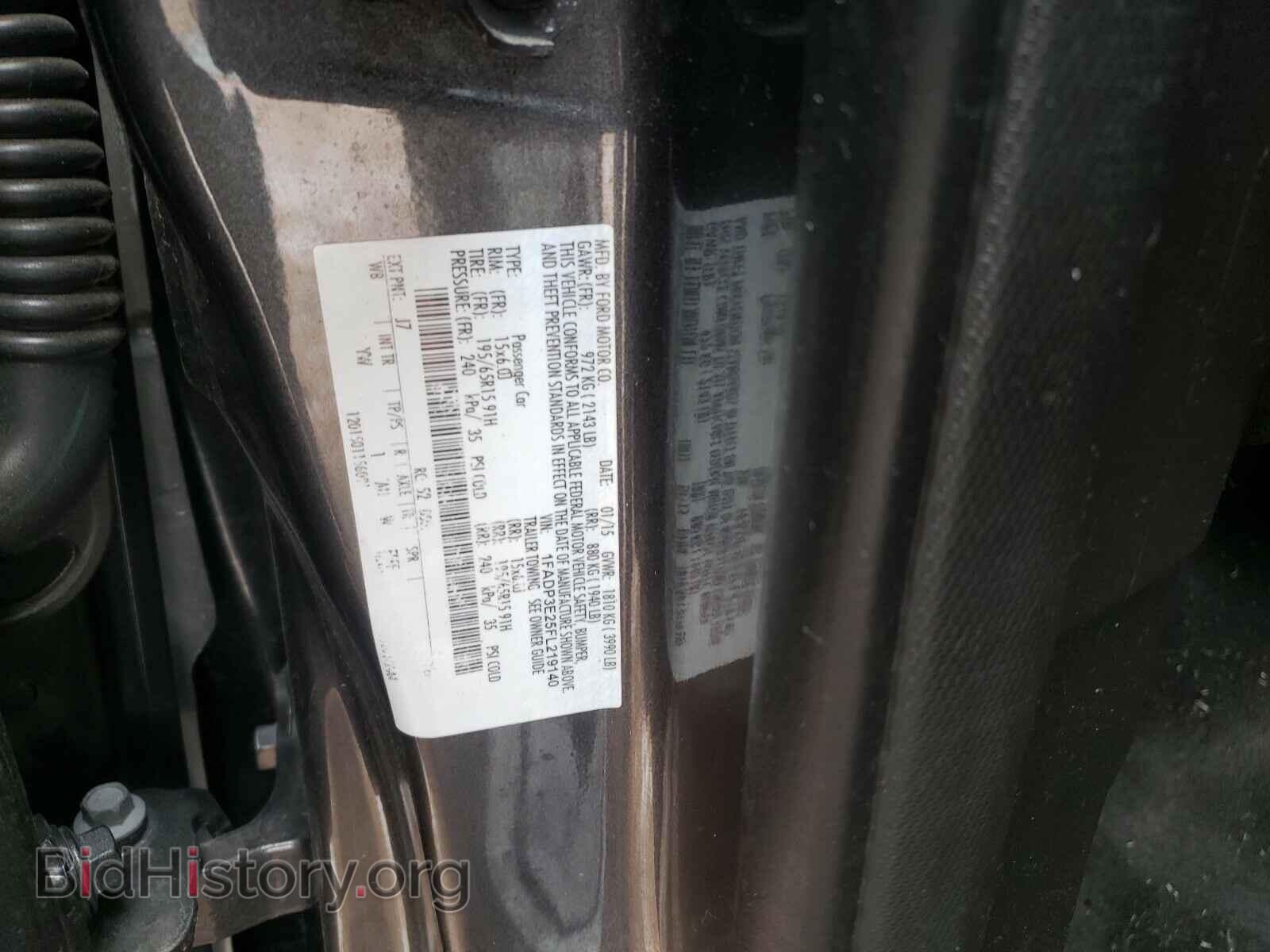 2015 FORD FOCUS - VIN: 1FADP3E25FL219140 - Фото 10