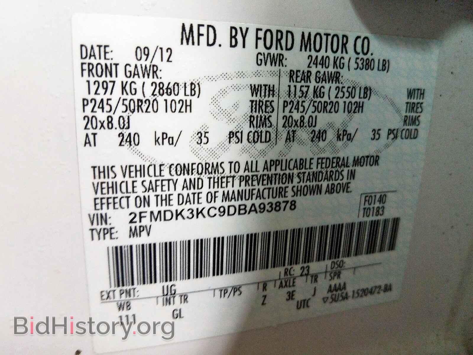 2013 FORD EDGE - VIN: 2FMDK3KC9DBA93878 - Photo 10