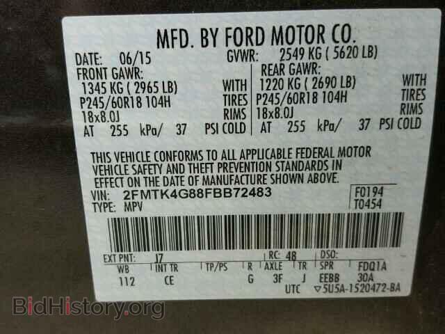 2015 FORD EDGE - VIN: 2FMTK4G88FBB72483 - Photo 10