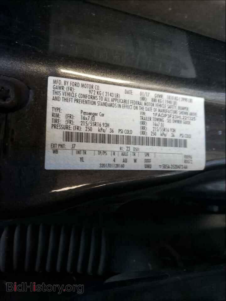 2017 FORD FOCUS - VIN: 1FADP3F23HL221325 - Фото 10