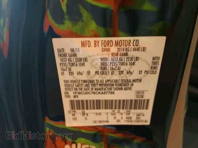 2012 FORD ESCAPE - VIN: 1FMCU0C76CKA57799 - Фото 10