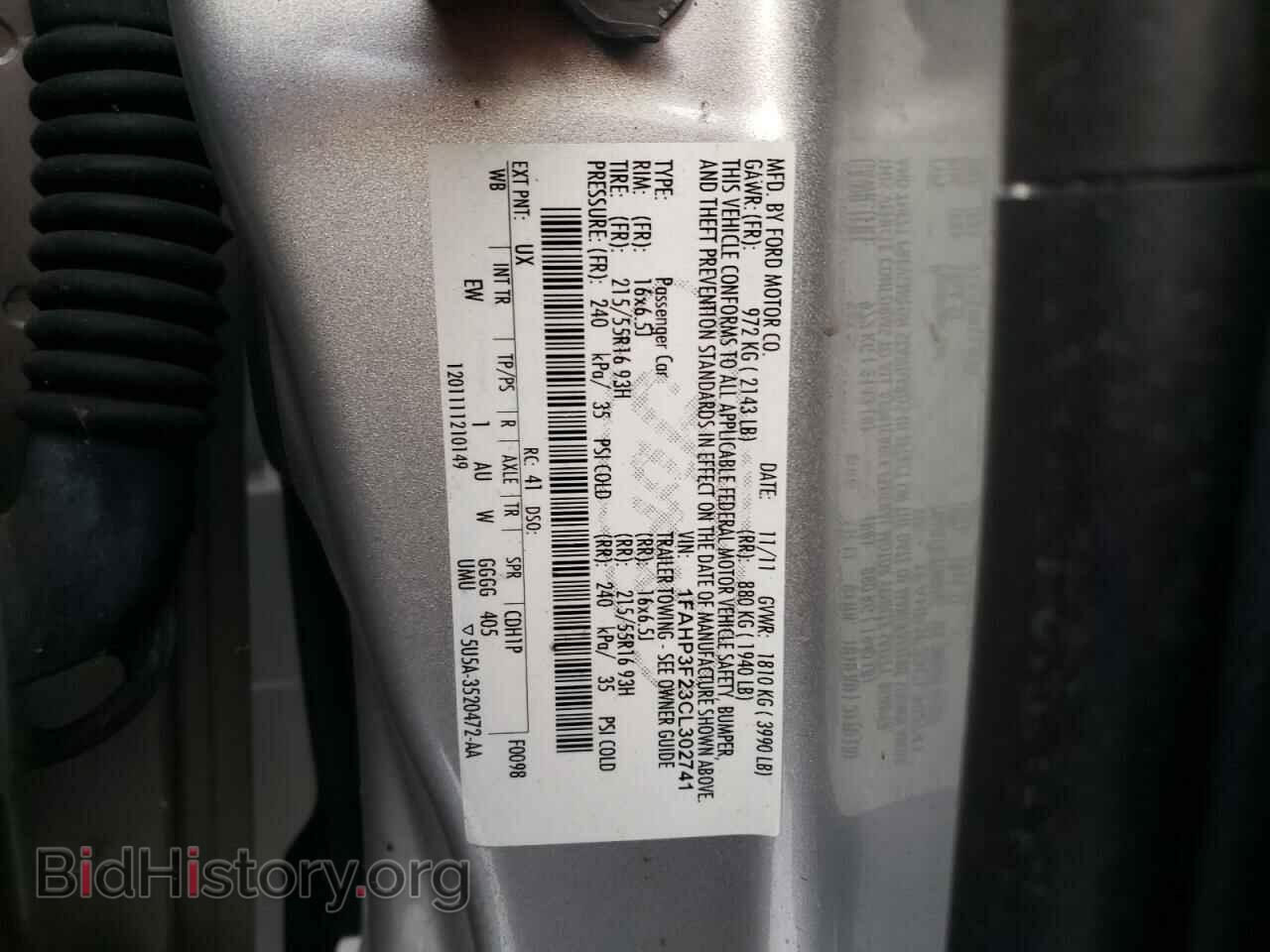 2012 FORD FOCUS - VIN: 1FAHP3F23CL302741 - Фото 10