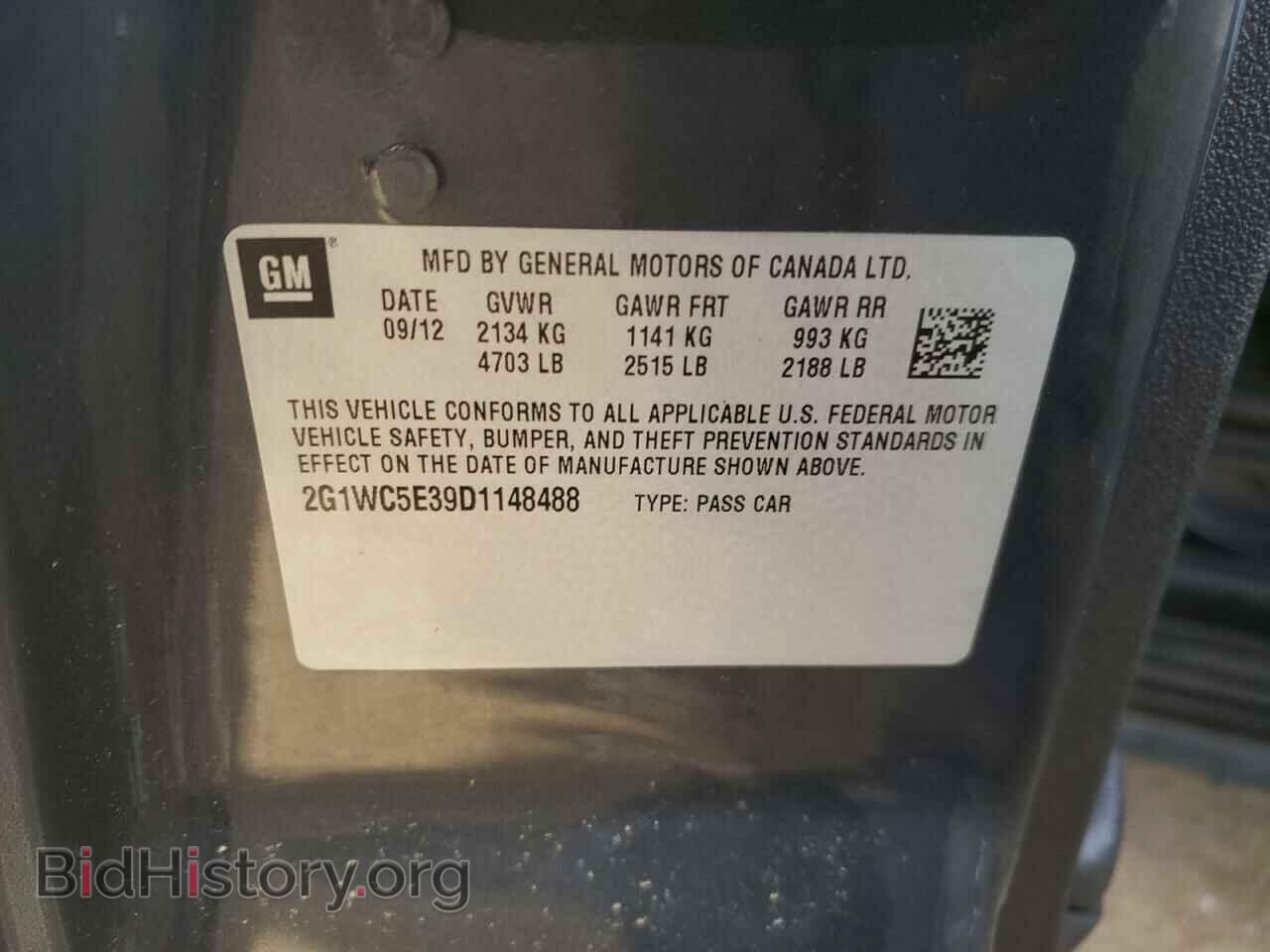 2013 CHEVROLET IMPALA - VIN: 2G1WC5E39D1148488 - Фото 10