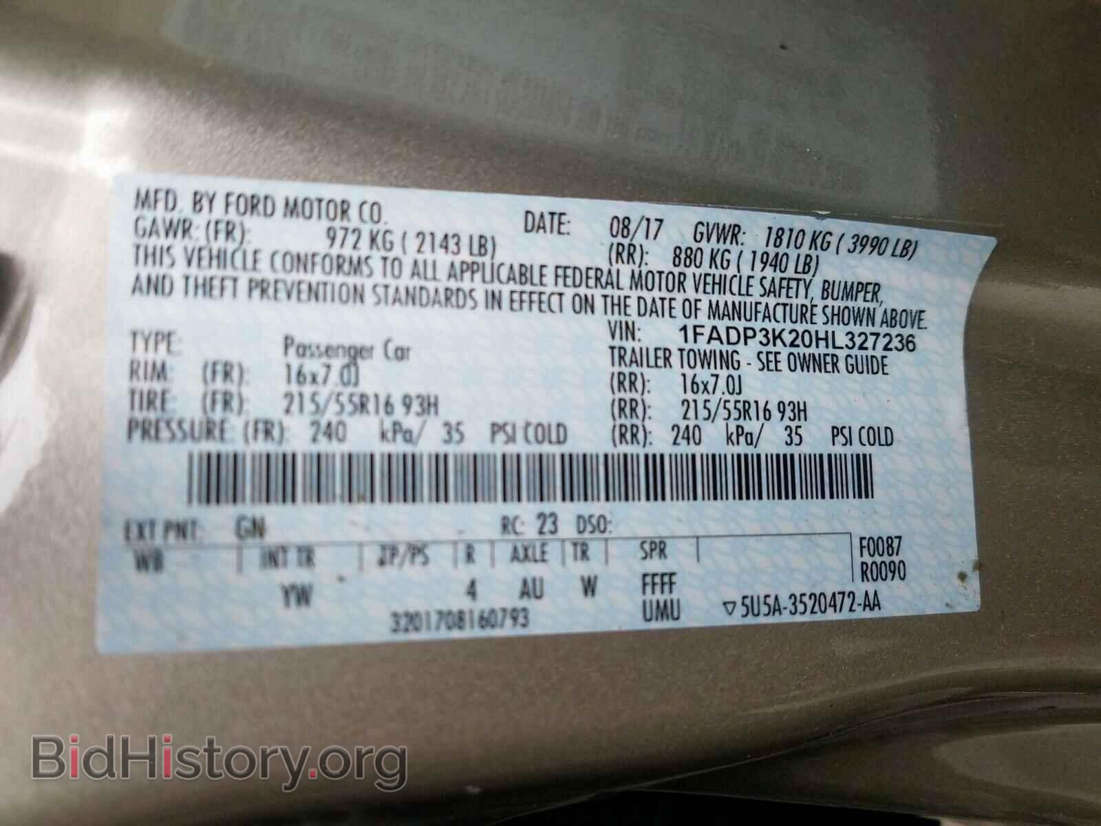 2017 FORD FOCUS - VIN: 1FADP3K20HL327236 - Photo 10