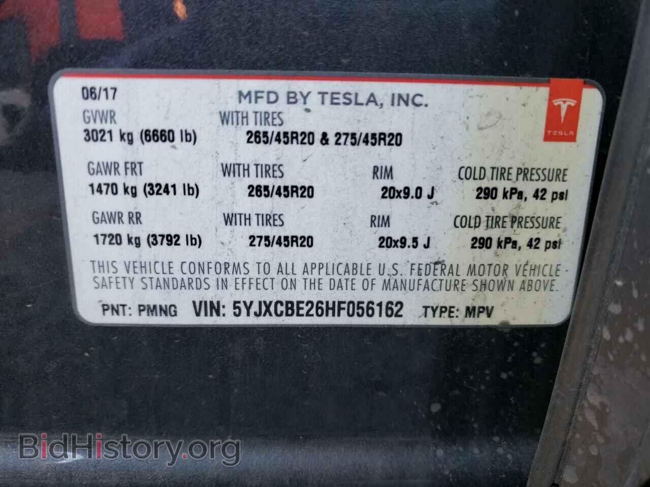 2017 TESLA MODEL X - VIN: 5YJXCBE26HF056162 - Photo 10