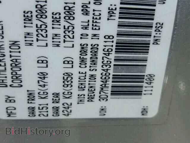 2003 DODGE RAM 3500 - VIN: 3D7MA46643G746118 - Фото 10