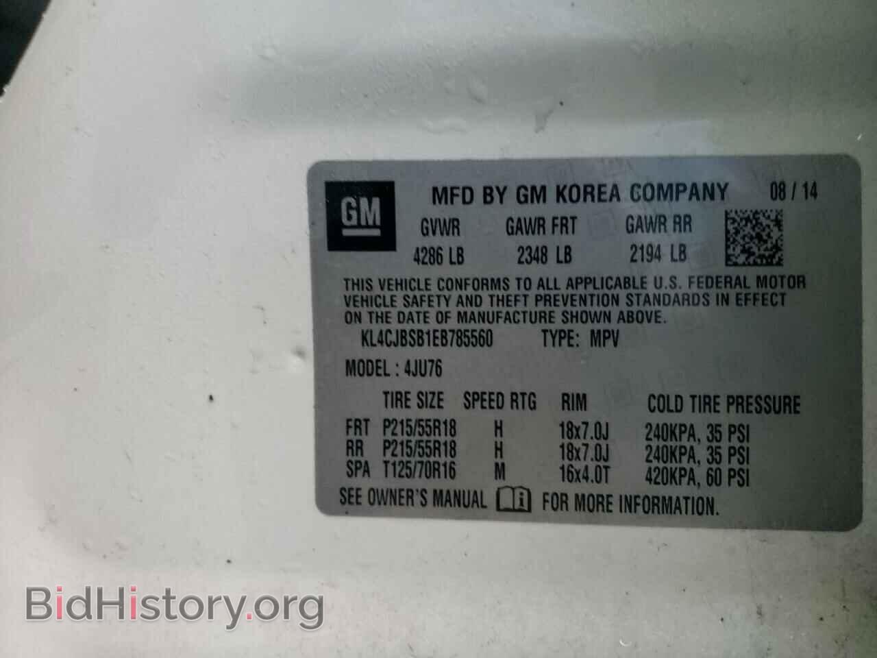 2014 BUICK ENCORE - VIN: KL4CJBSB1EB785560 - Photo 10