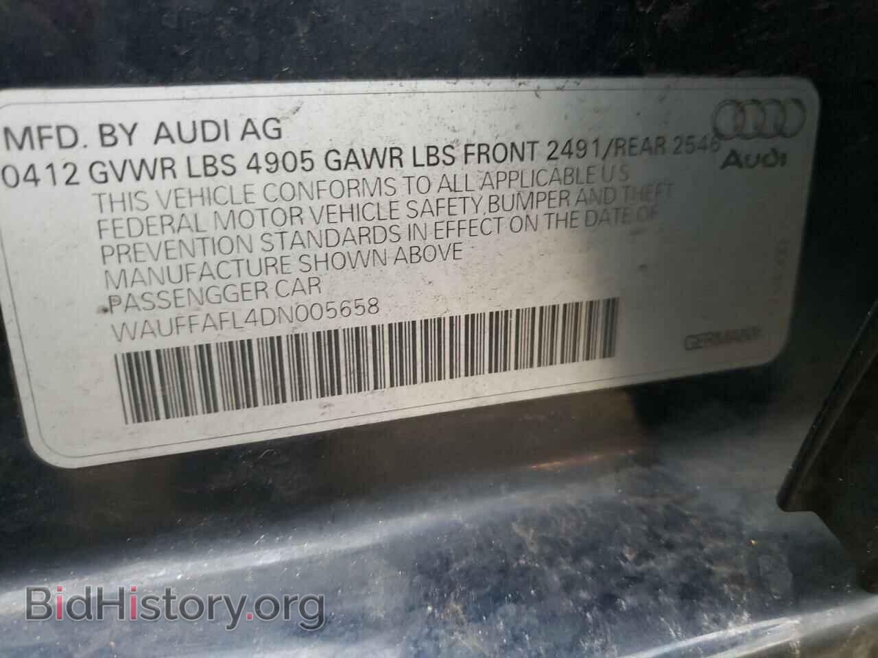 2013 AUDI A4 - VIN: WAUFFAFL4DN005658 - Фото 10