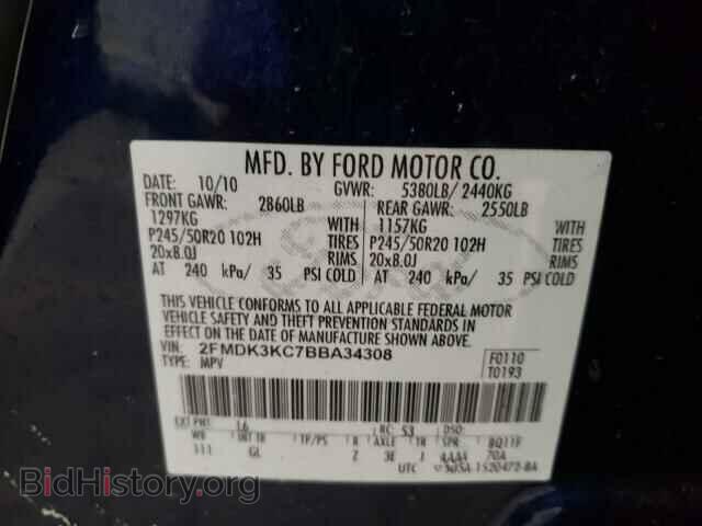 2011 FORD EDGE - VIN: 2FMDK3KC7BBA34308 - Фото 10