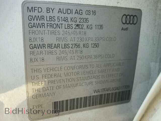 2016 AUDI A4 - VIN: WA1TFAFL6GA017709 - Фото 10