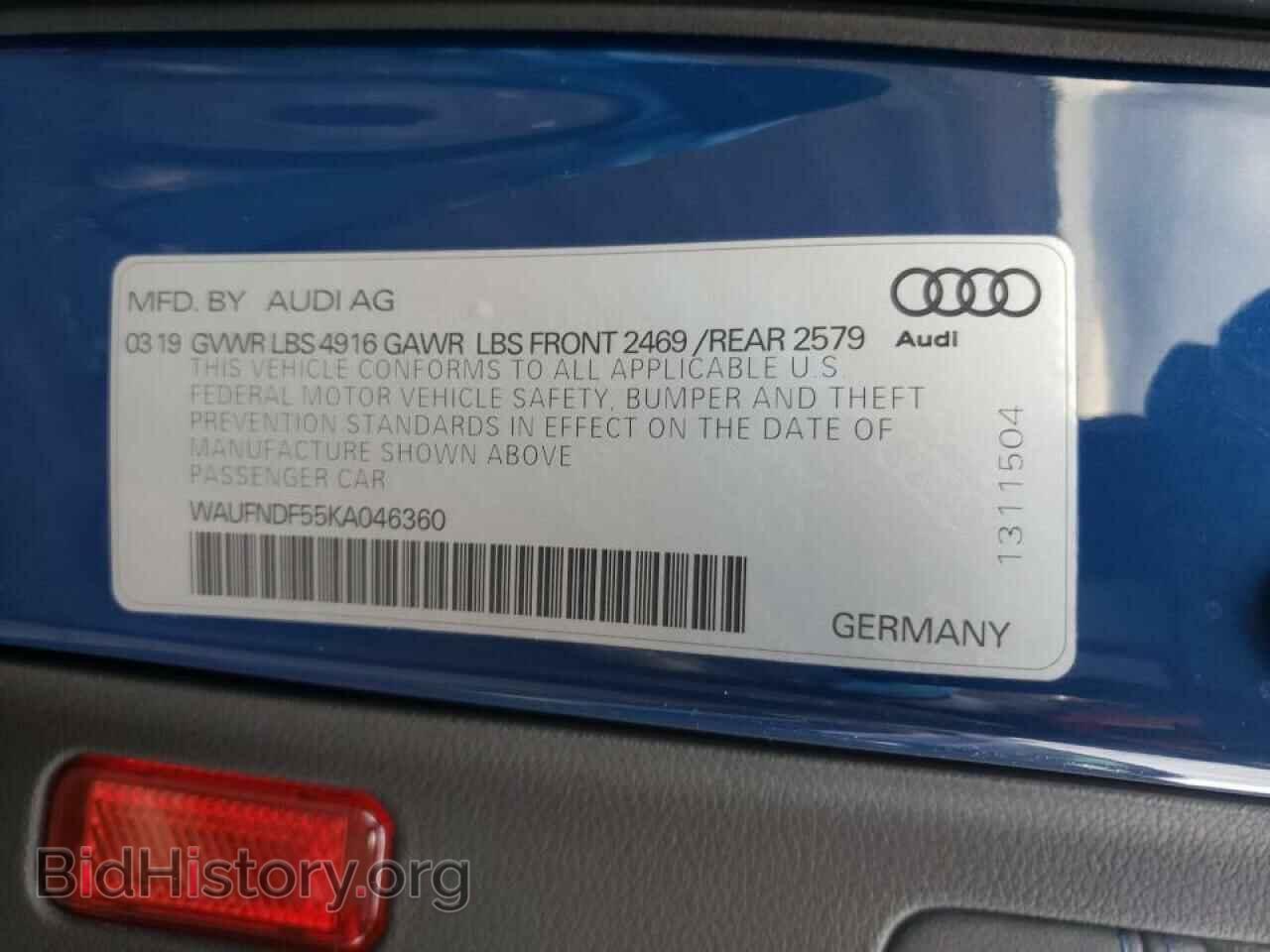 2019 AUDI A5 - VIN: WAUFNDF55KA046360 - Фото 10