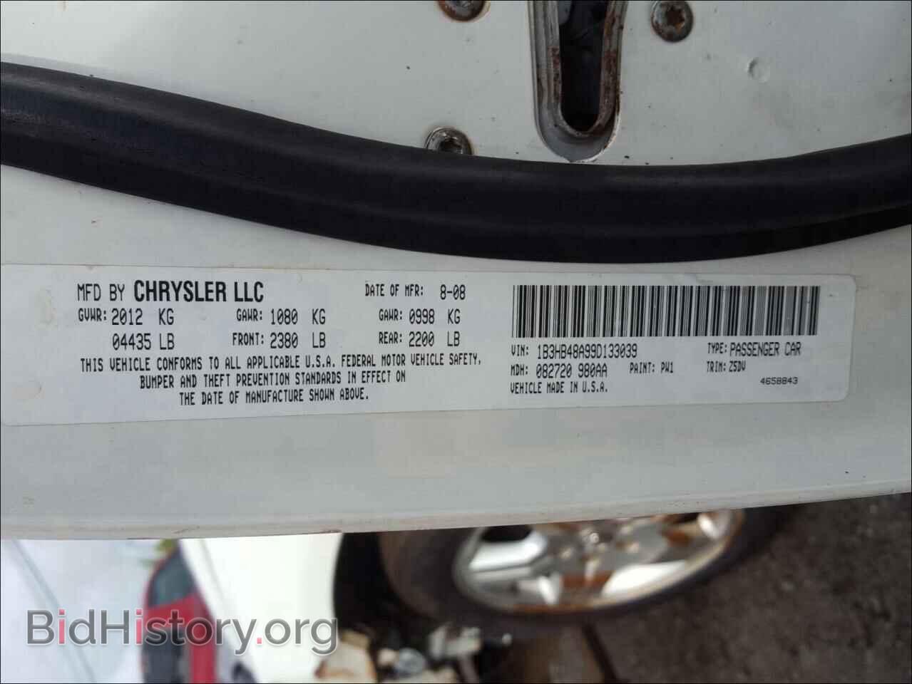 2009 DODGE CALIBER - VIN: 1B3HB48A99D133039 - Фото 10