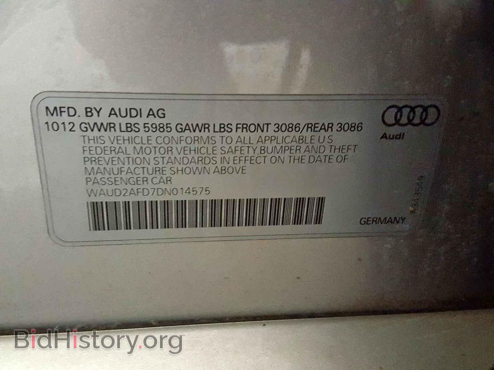 2013 AUDI S8 - VIN: WAUD2AFD7DN014575 - Photo 10