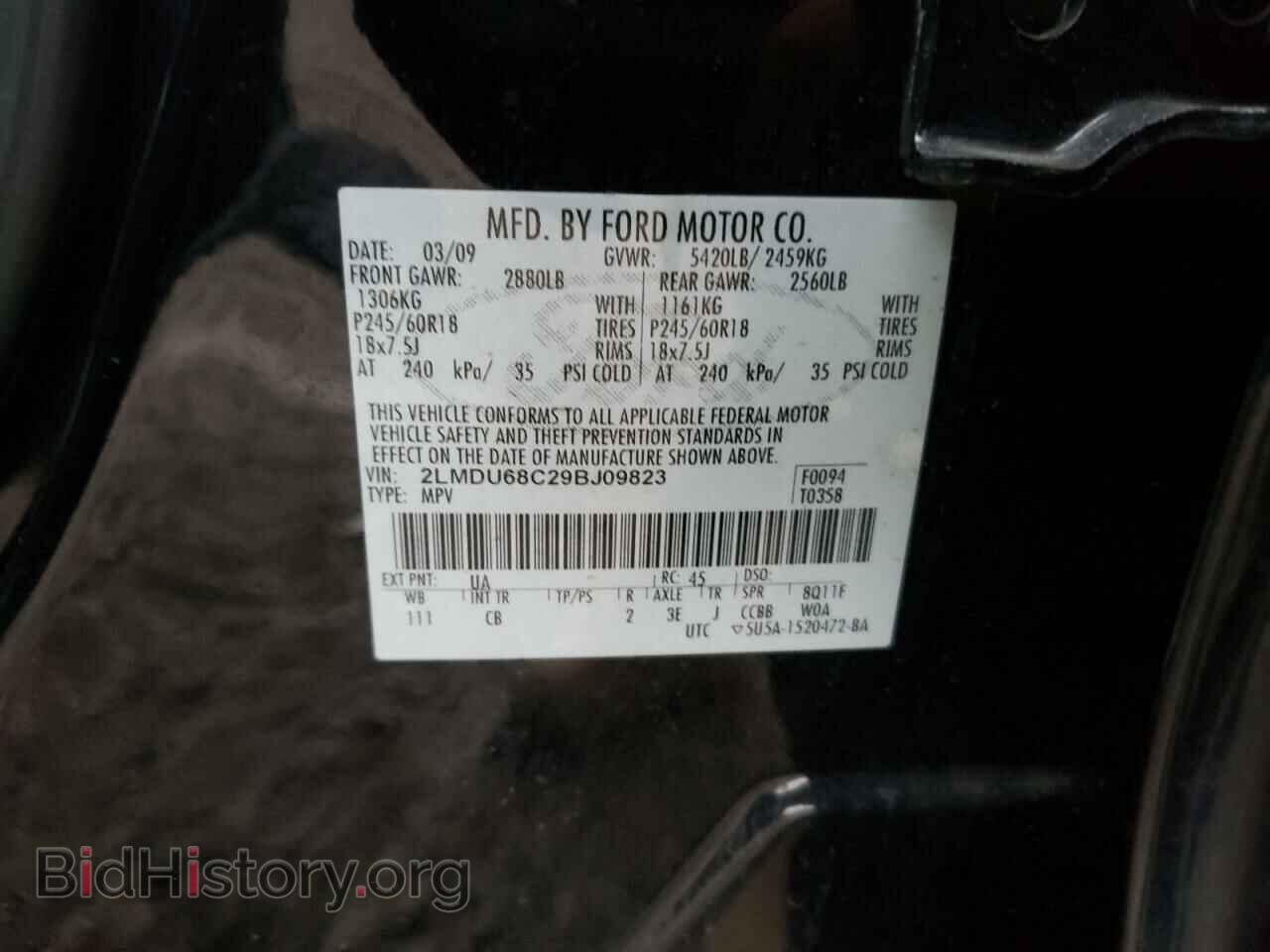 2009 LINCOLN MKX - VIN: 2LMDU68C29BJ09823 - Фото 10