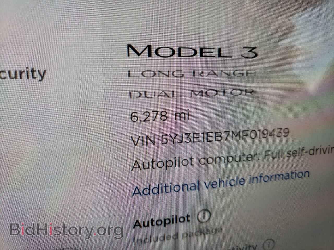 2021 TESLA MODEL 3 - VIN: 5YJ3E1EB7MF019439 - Фото 8