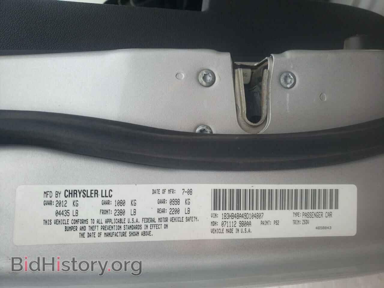 2009 DODGE CALIBER - VIN: 1B3HB48A49D104807 - Фото 10