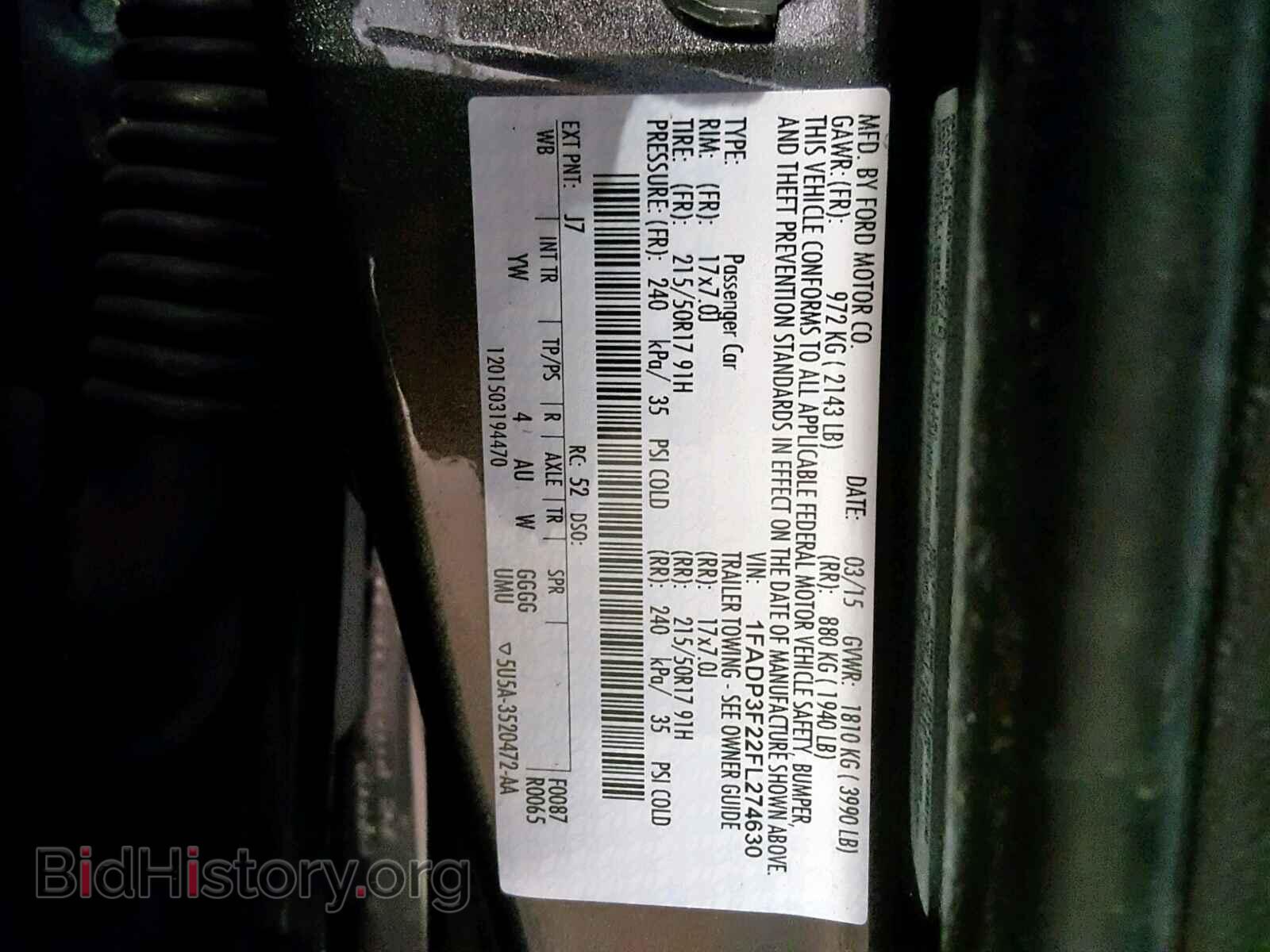 2015 FORD FOCUS SE - VIN: 1FADP3F22FL274630 - Фото 10