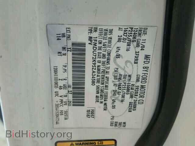 2005 FORD EXPLORER - VIN: 1FMDU72K95ZA34580 - Photo 10