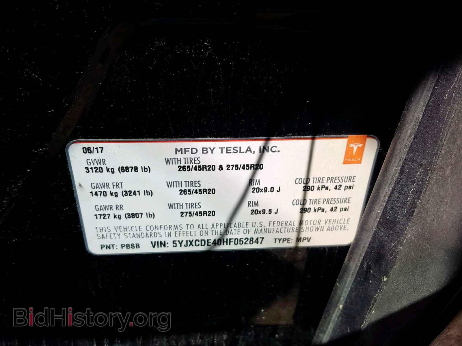 2017 TESLA MODEL X - VIN: 5YJXCDE40HF052847 - Photo 10