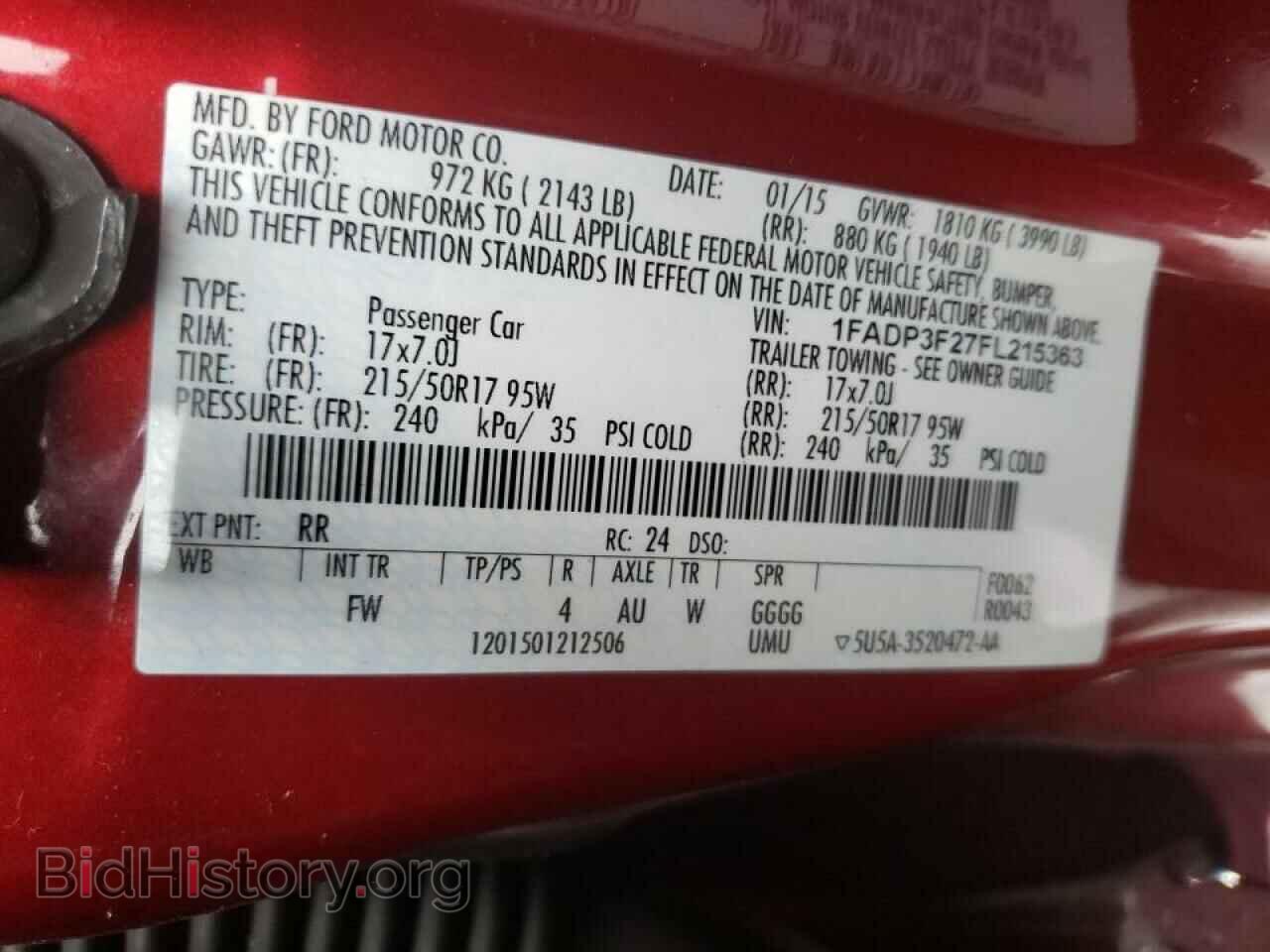 2015 FORD FOCUS - VIN: 1FADP3F27FL215363 - Photo 10