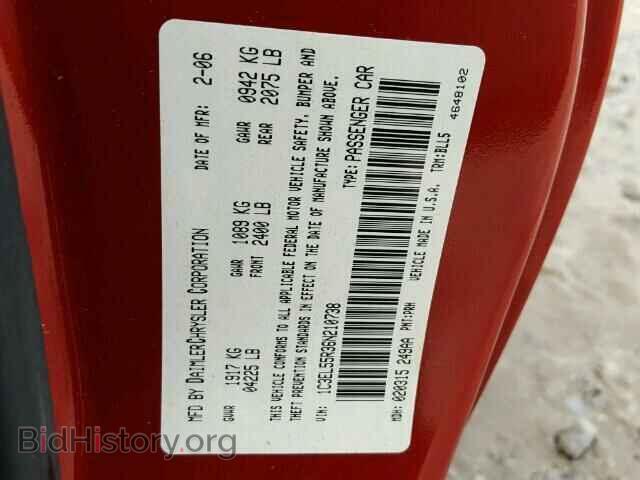 2006 CHRYSLER SEBRING - VIN: 1C3EL55R36N210738 - Фото 10