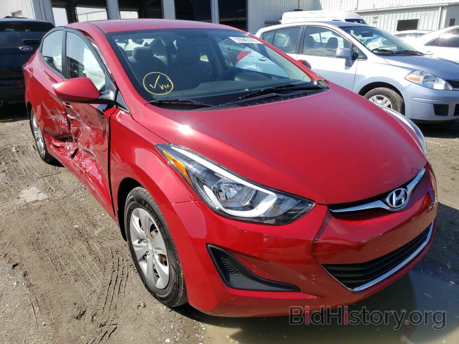 Photo KMHDH4AE1GU643354 - HYUNDAI ELANTRA 2016