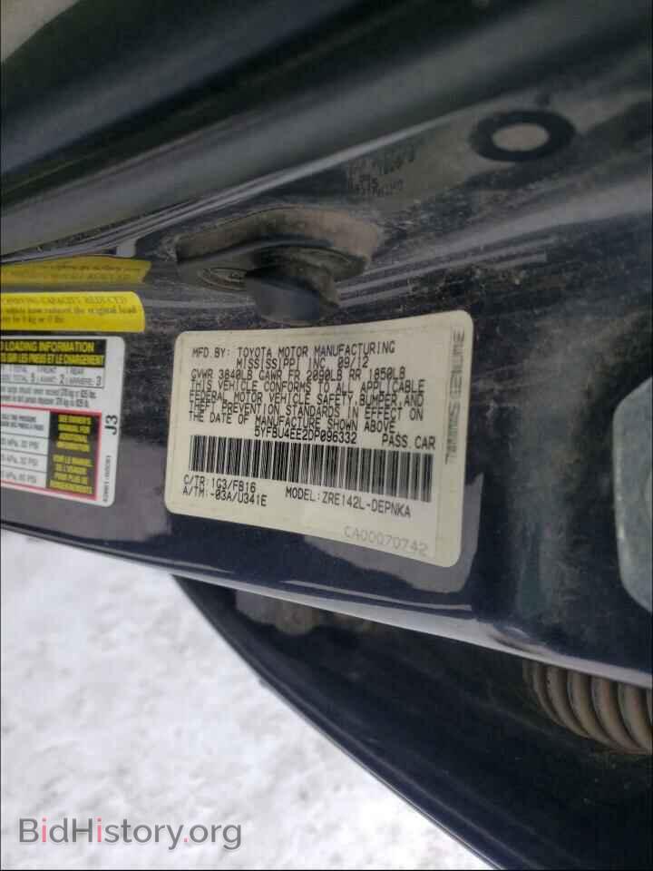 2013 TOYOTA COROLLA - VIN: 5YFBU4EE2DP096332 - Фото 10