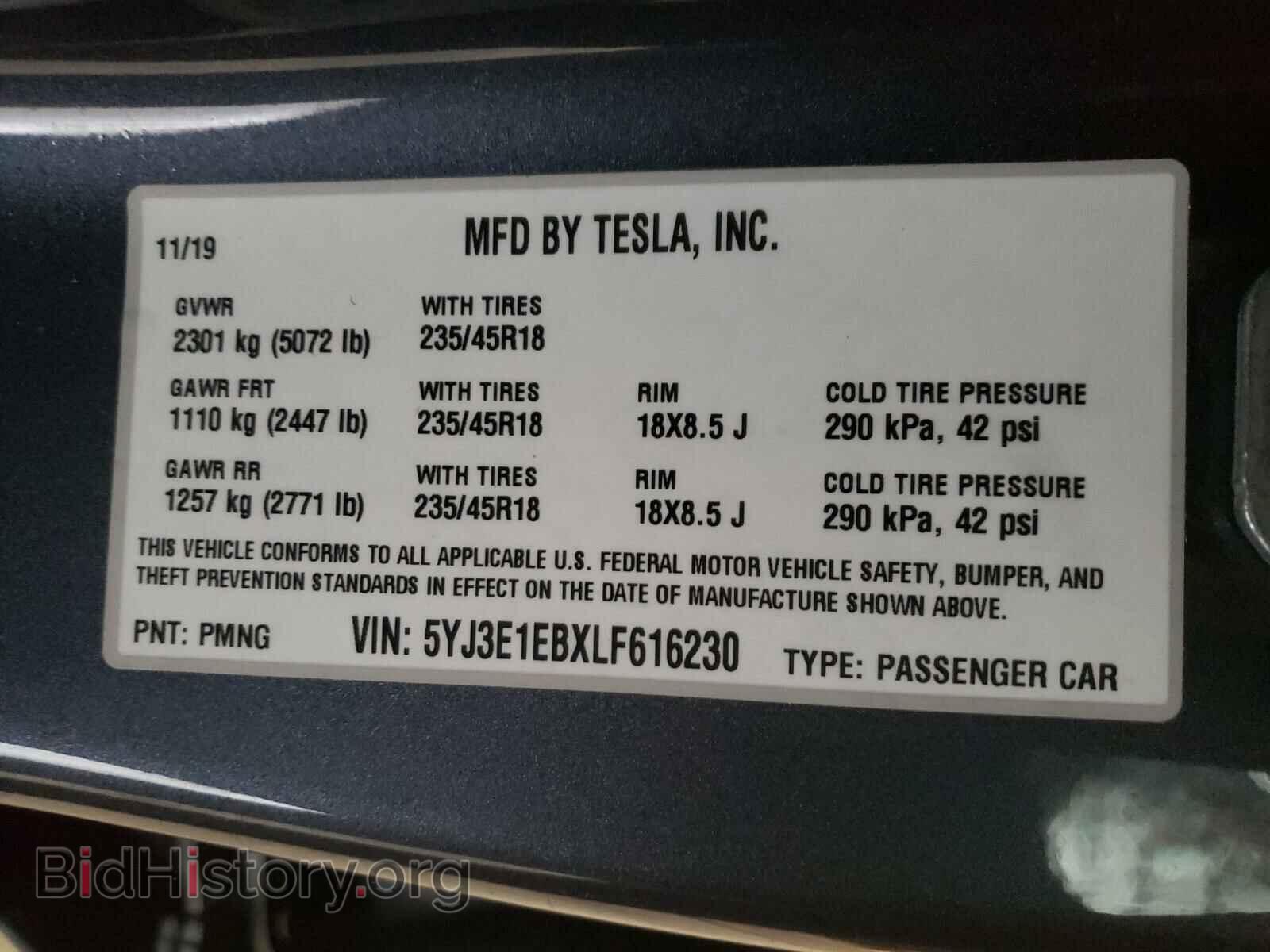 2020 TESLA MODEL 3 - VIN: 5YJ3E1EBXLF616230 - Photo 10
