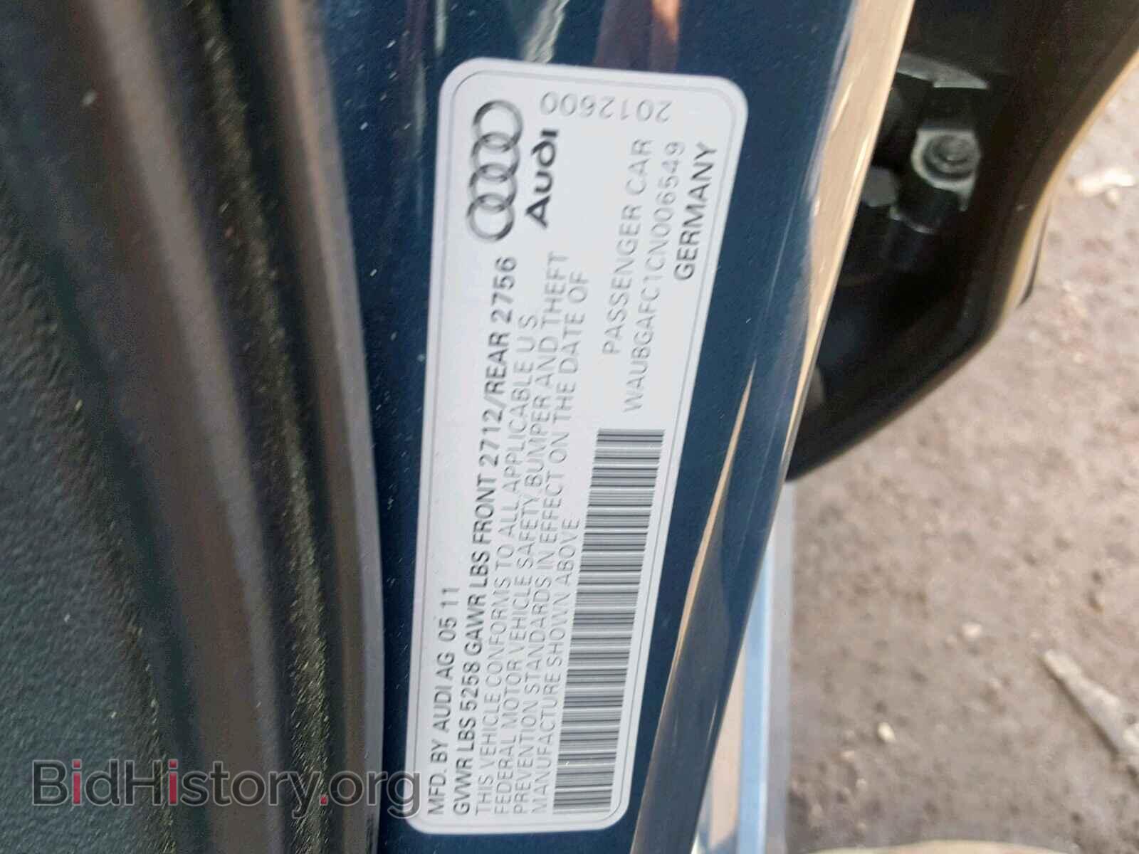 2012 AUDI A6 - VIN: WAUBGAFC1CN006549 - Photo 10