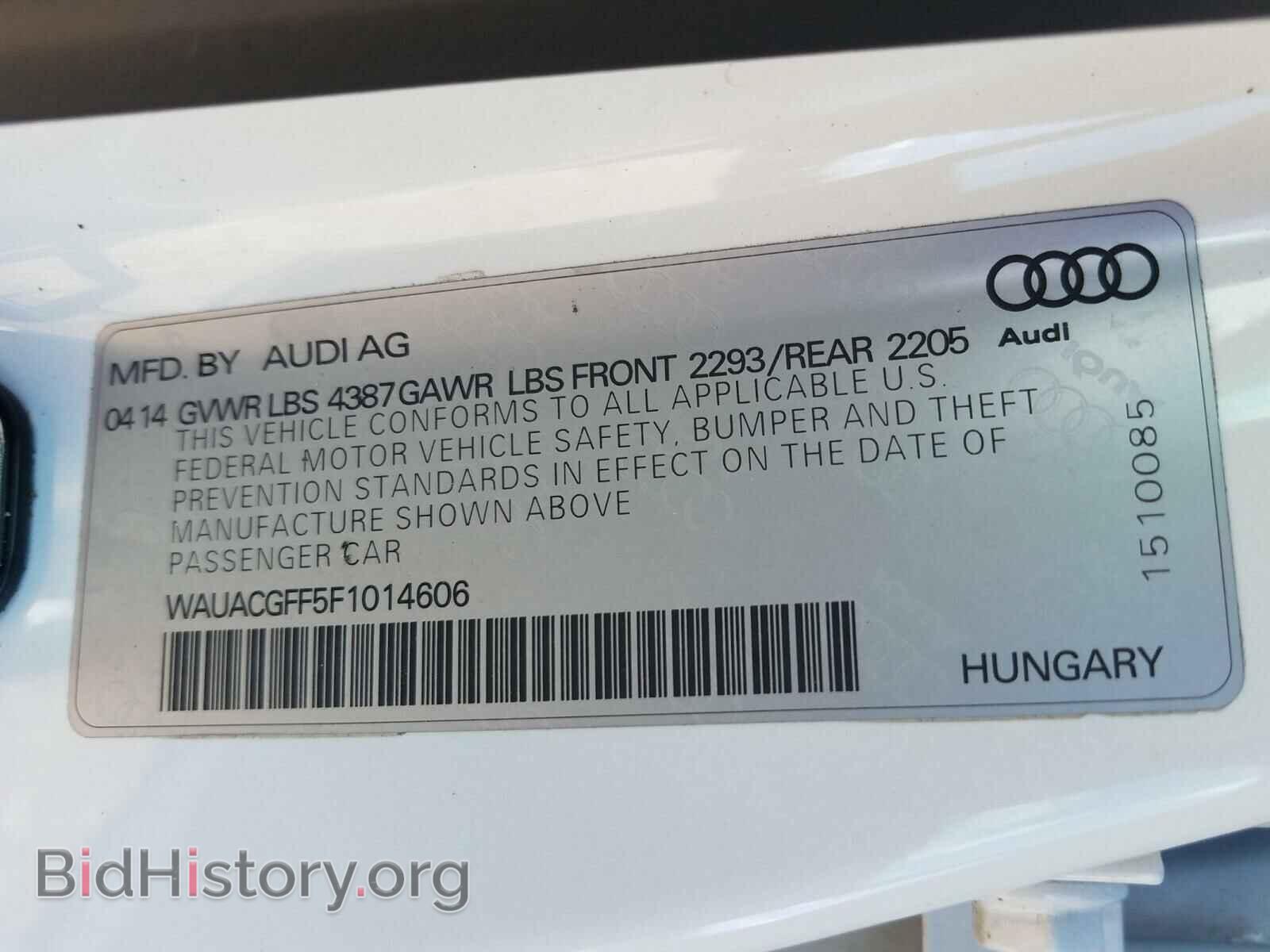 2015 AUDI A3 - VIN: WAUACGFF5F1014606 - Фото 10
