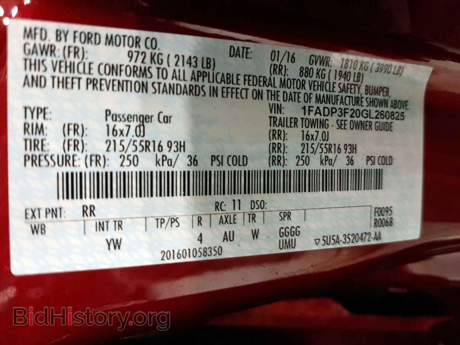 2016 FORD FOCUS - VIN: 1FADP3F20GL260825 - Photo 10