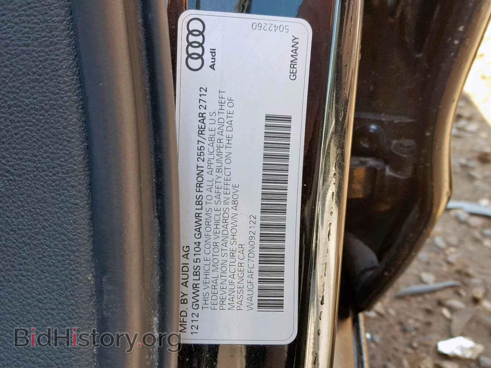 2013 AUDI A6 - VIN: WAUGFAFC7DN092122 - Фото 10