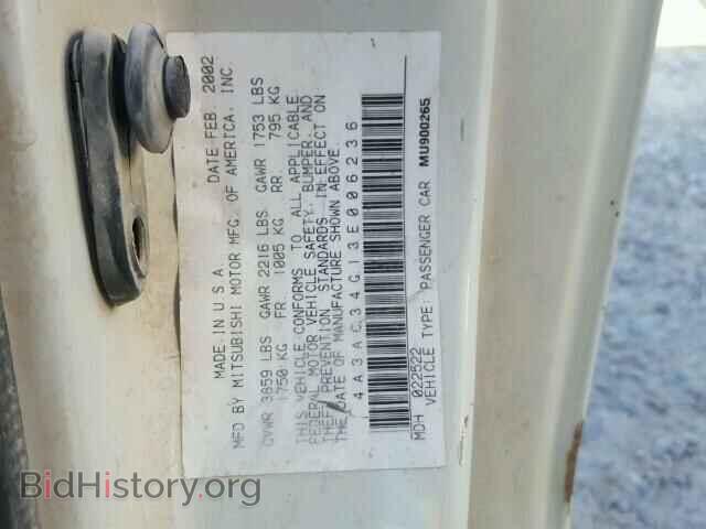 2003 MITSUBISHI ECLIPSE - VIN: 4A3AC34G13E006236 - Photo 10
