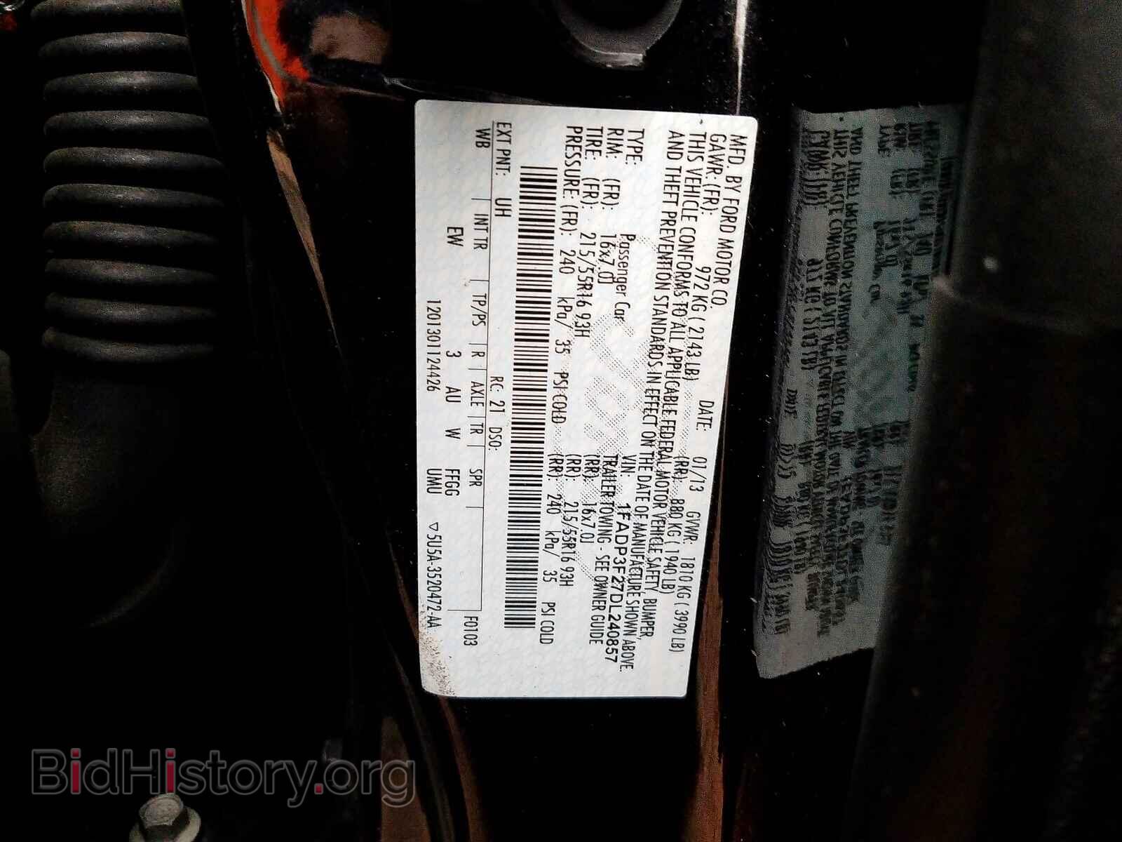 2013 FORD FOCUS - VIN: 1FADP3F27DL240857 - Photo 10