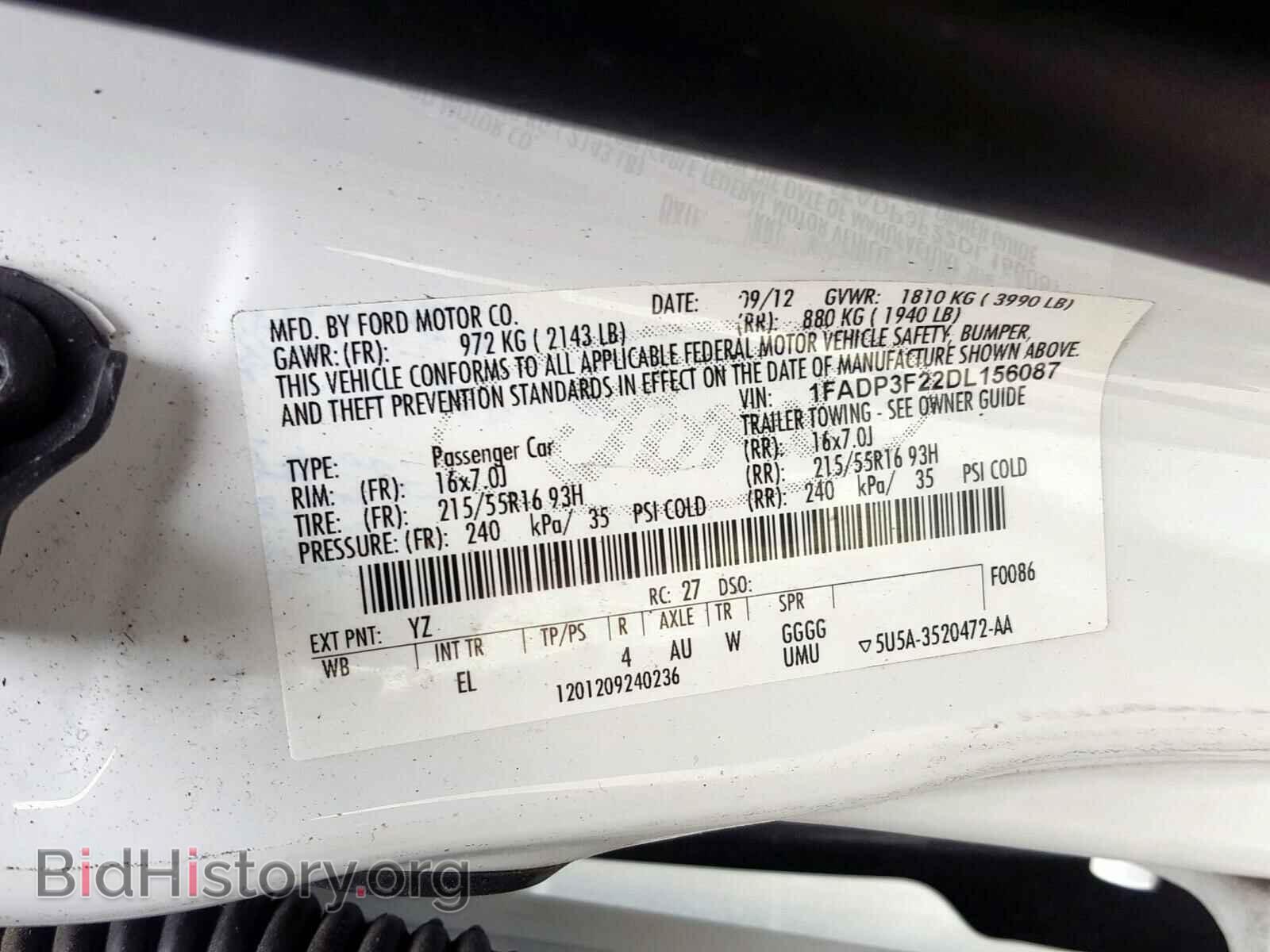 2013 FORD FOCUS - VIN: 1FADP3F22DL156087 - Photo 10