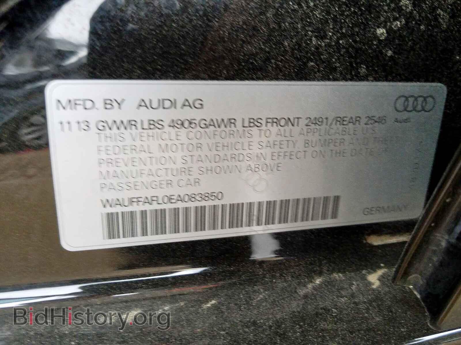 2014 AUDI A4 - VIN: WAUFFAFL0EA083850 - Фото 10