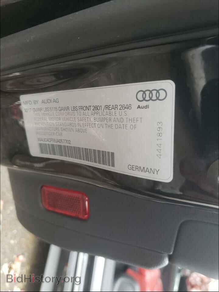 2018 AUDI S5/RS5 - VIN: WAUC4CF59JA057702 - Фото 10