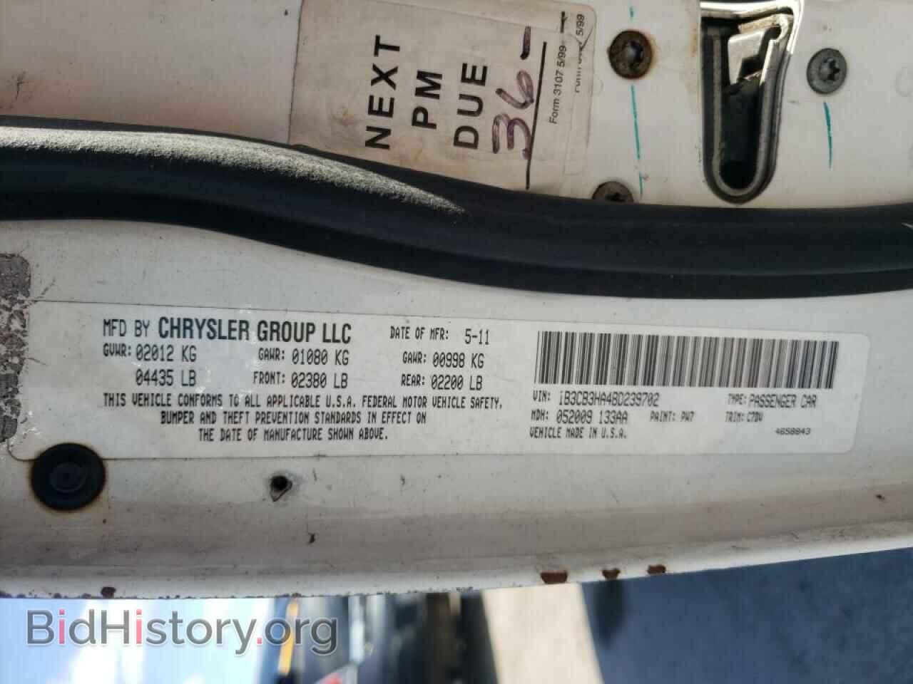 2011 DODGE CALIBER - VIN: 1B3CB3HA4BD239702 - Photo 10