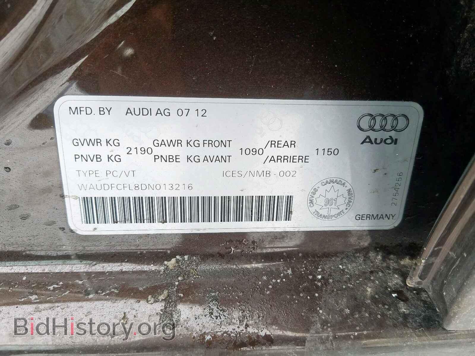 2013 AUDI A4 - VIN: WAUDFCFL8DN013216 - Photo 10